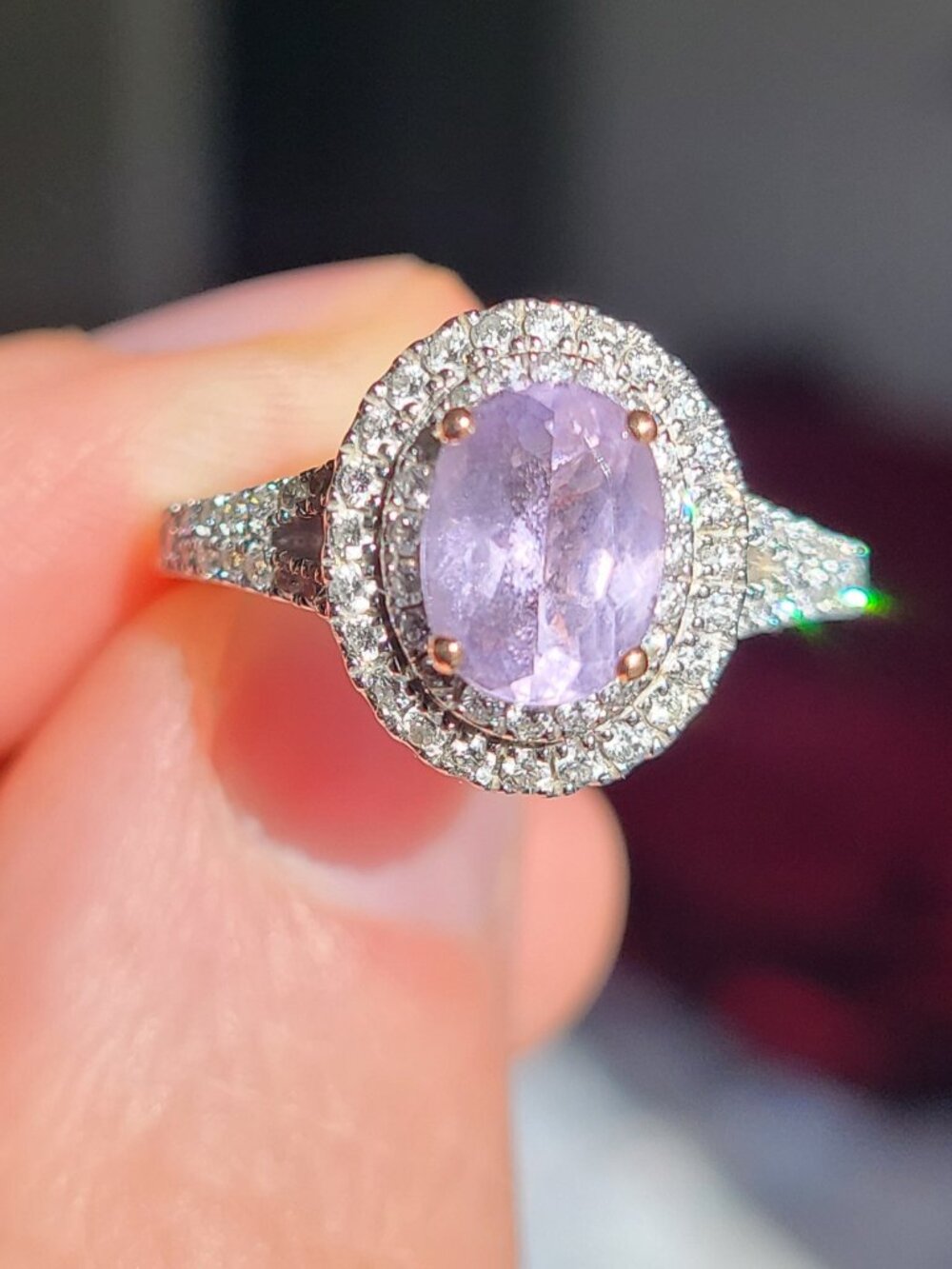 Neil Lane Oval Amethyst and Diamond Ring - Picture 8 of 8